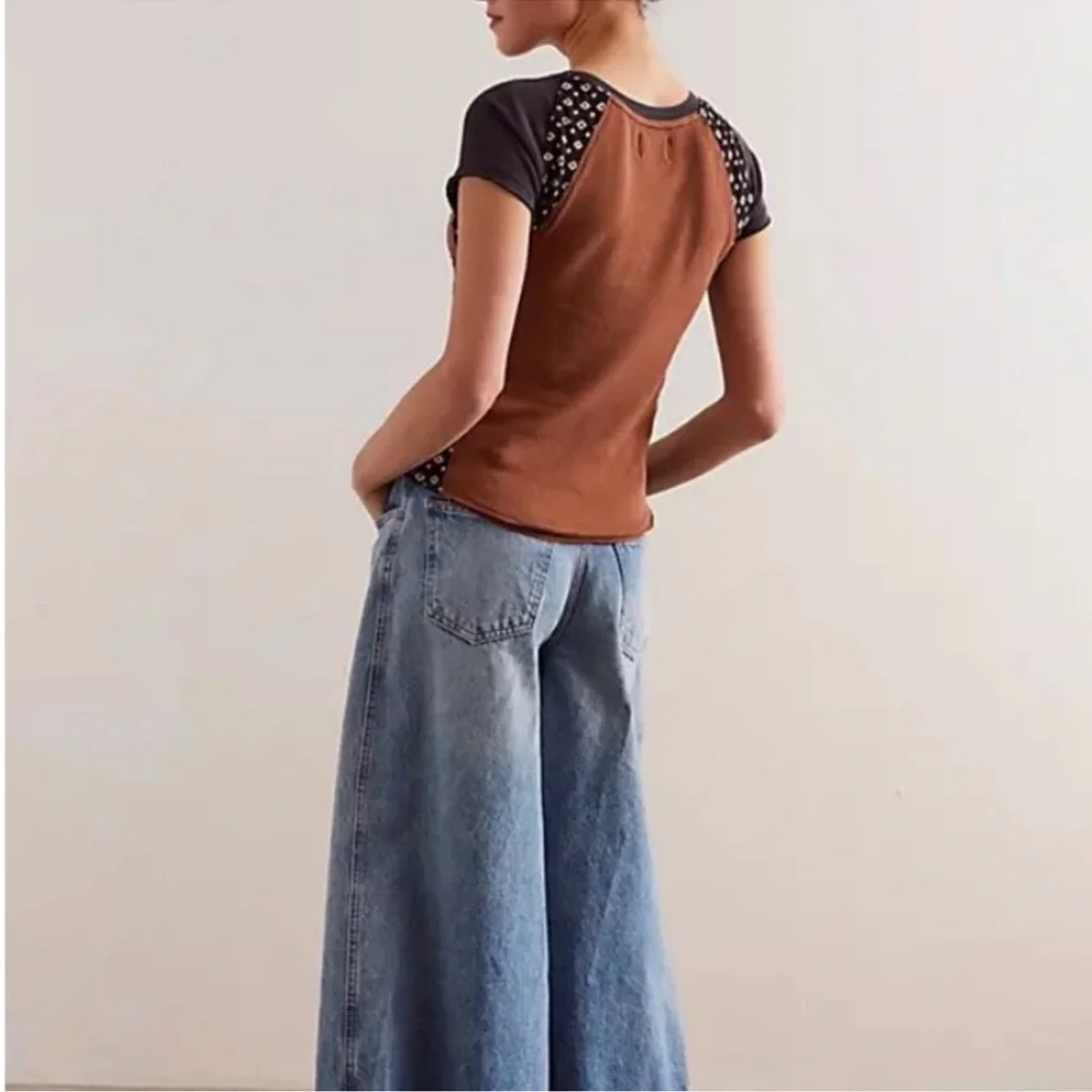 Free People We the Free Sloane Embellished Graphic Tee in Black Combo - Picture 3 of 7
